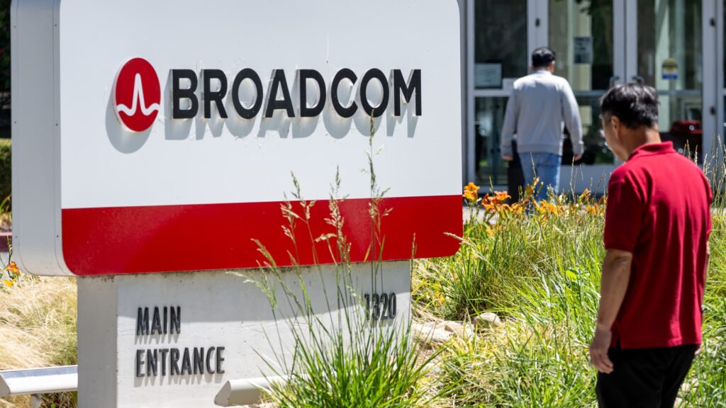 Stocks with big price movements at noon: AVGO, BE, CRML, FAST