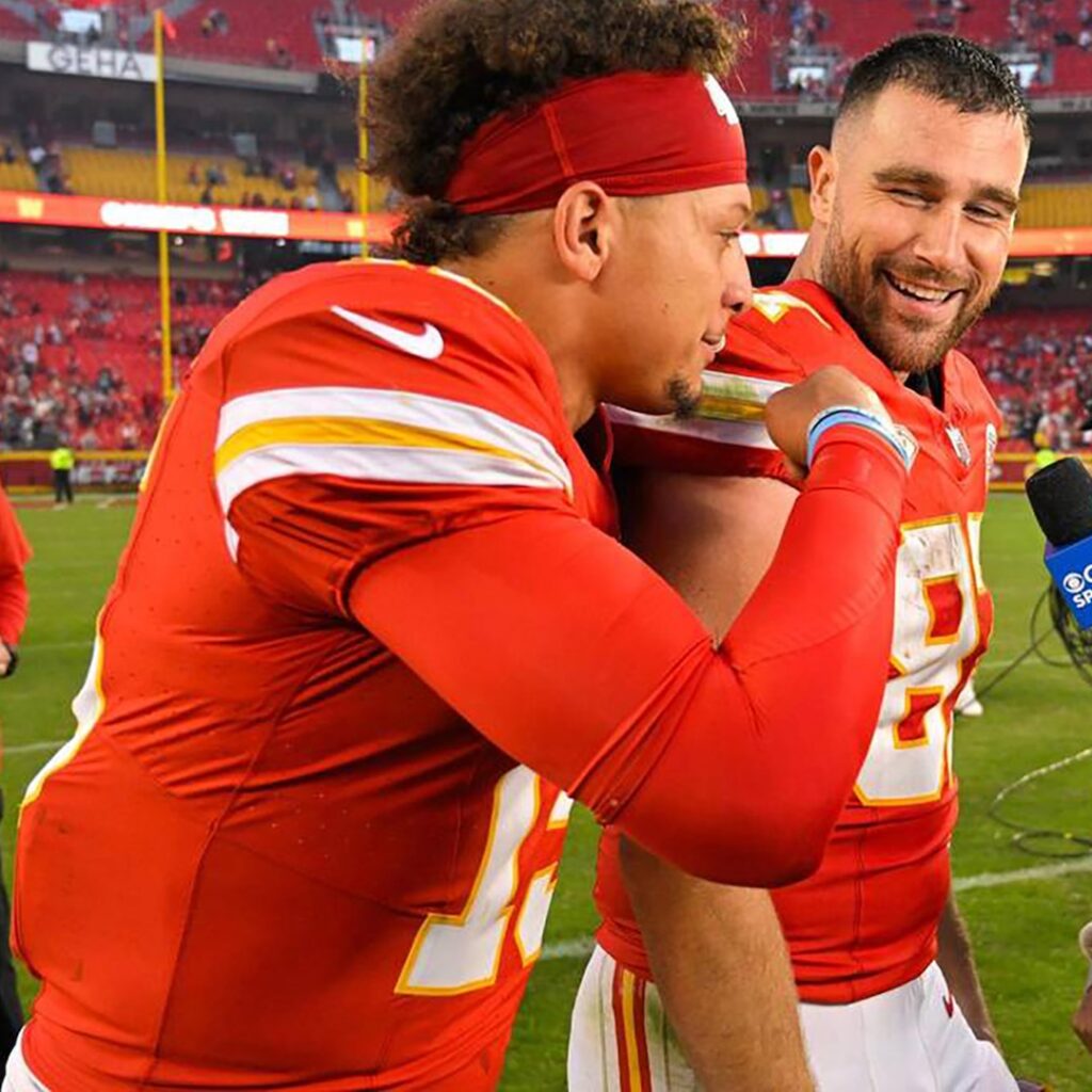 Patrick Mahomes talks about Travis Kelce breaking Chiefs touchdown record