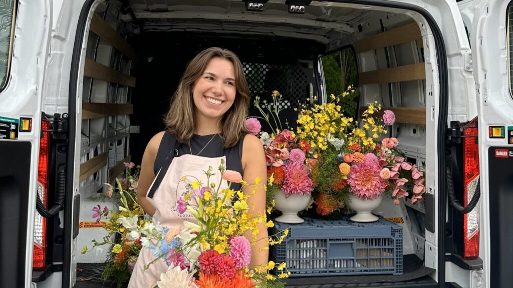 The 27-year-old quit her 9-to-5 job to start a flower business – this year she brought six numbers