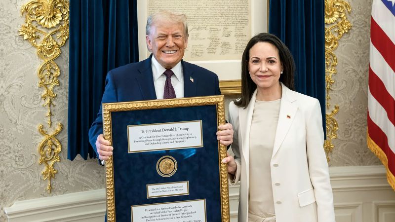 Venezuela’s Machado awarded Trump the Nobel Prize. In return she received a swag bag but no promise of support.