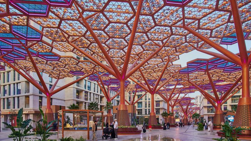 An island with an air-conditioned “forest” to survive the intense heat