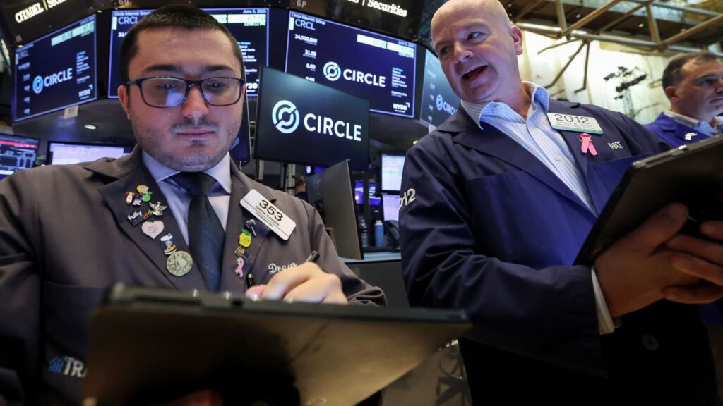 Stocks with the biggest moves at midday: CRCL, SAP, NTGR, JEF