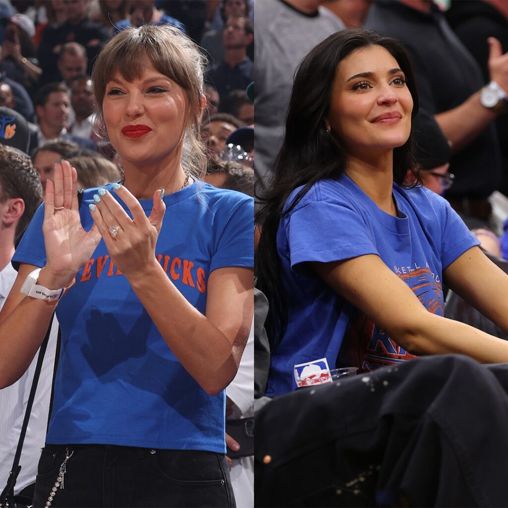 Taylor Swift and Kylie Jenner hug after Knicks win over Spurs